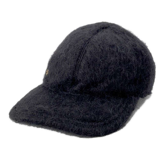 GUCCI Petite GG Marmont Baseball Cap Size M Black729349 Mohair