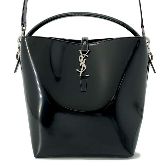 SAINT LAURENT PARIS LE37 2wayShoulder Black742828 Patent Leather