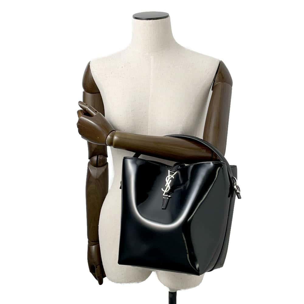 SAINT LAURENT PARIS LE37 2wayShoulder Black742828 Patent Leather