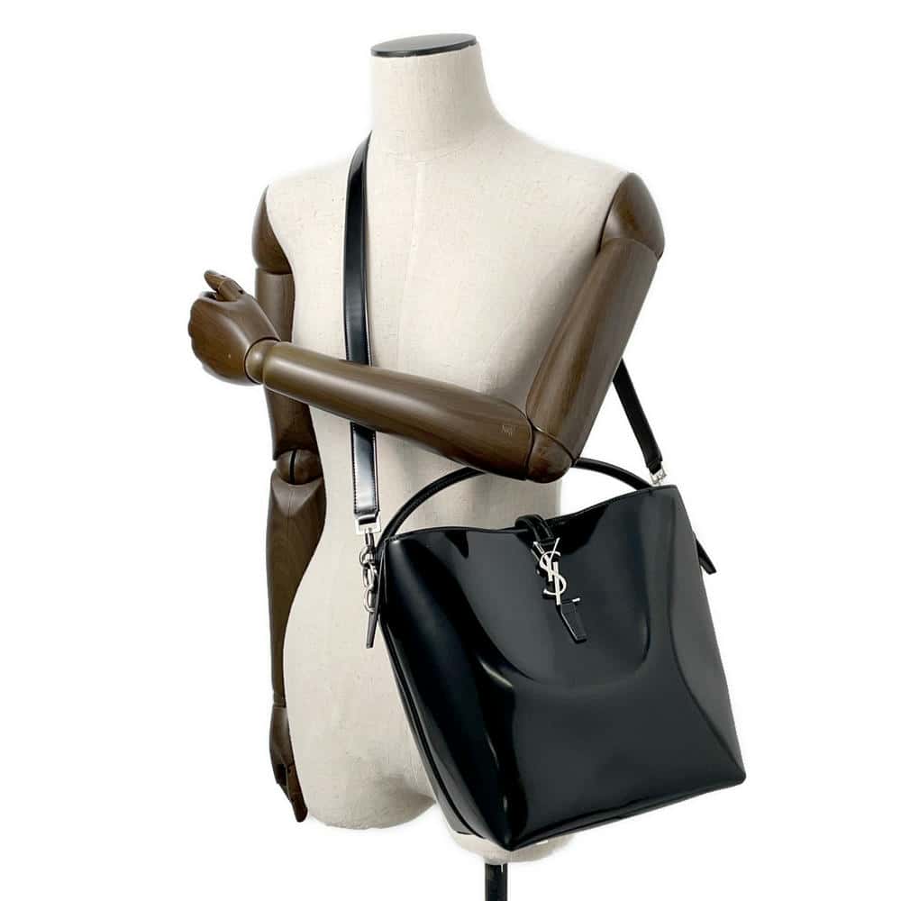 SAINT LAURENT PARIS LE37 2wayShoulder Black742828 Patent Leather