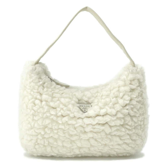 PRADA Shoulder Bag White1NE515 Wool