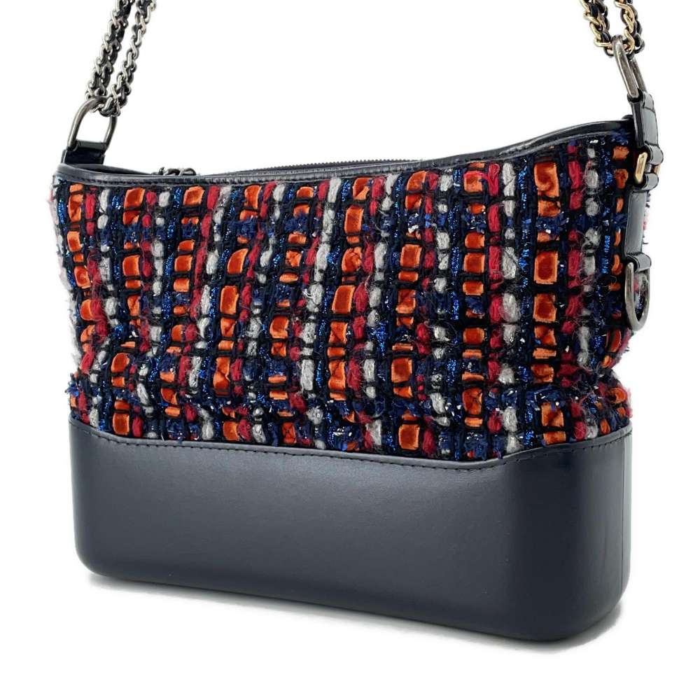 CHANEL Gabriel Do Hobo ChainShoulder MulticolorA93824 Tweed Leather Size Large