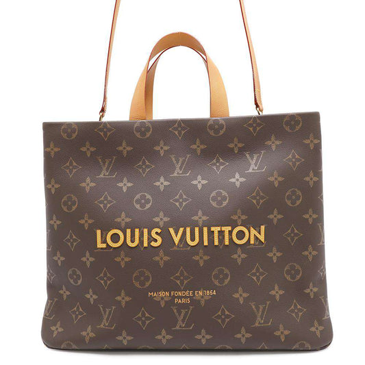 LOUIS VUITTON Shopper Tote BrownM13928 Monogram・Calf Leather Size MM