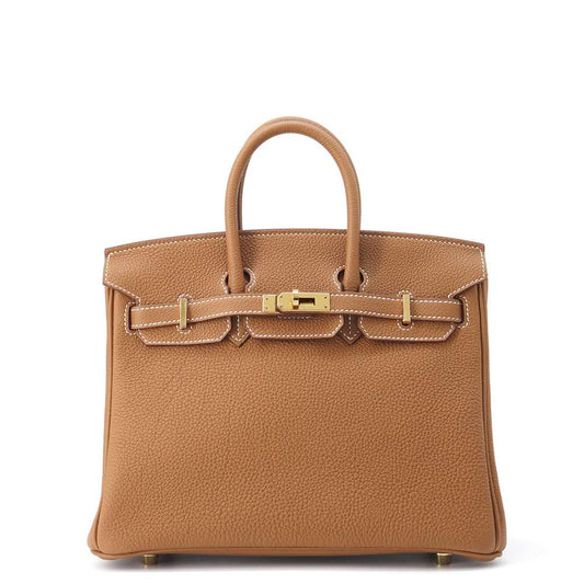 HERMES Birkin Gold Togo Leather Size 25