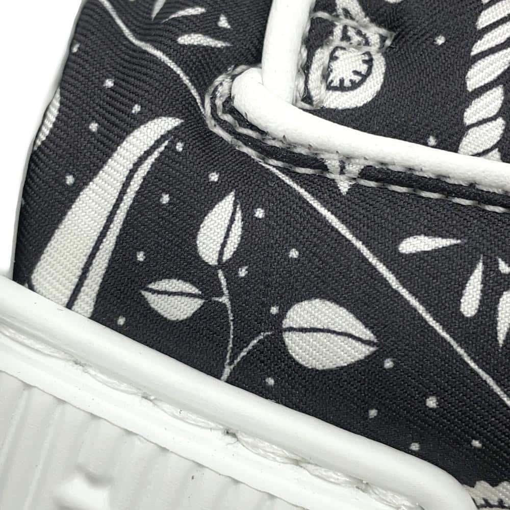 HERMES Short Boots Fresh BandanaPattern White/BlackH241173Z Calf Leather Quilted Parachute Fabric Rubber Size 37