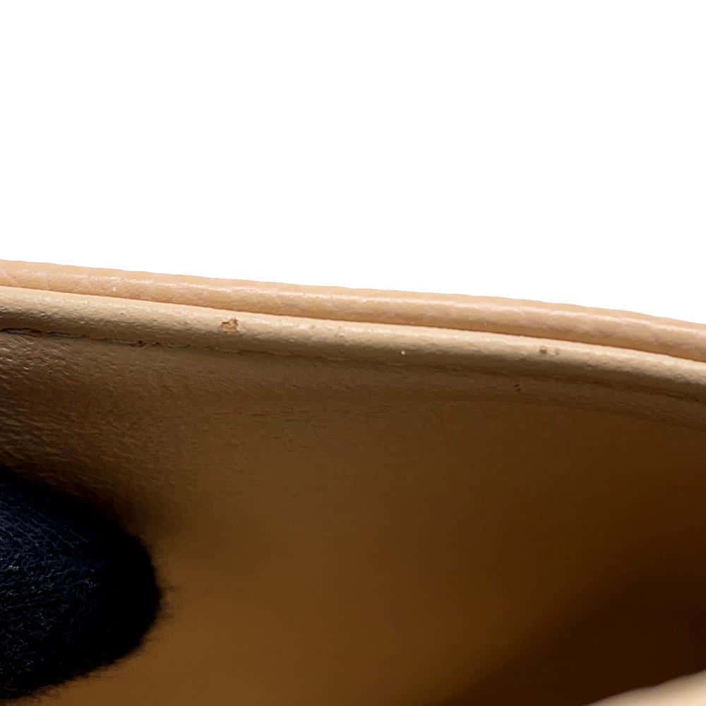 CHANEL Matelasse W Flap ChainShoulder Bag BeigeA01113 Caviar Leather Size 23