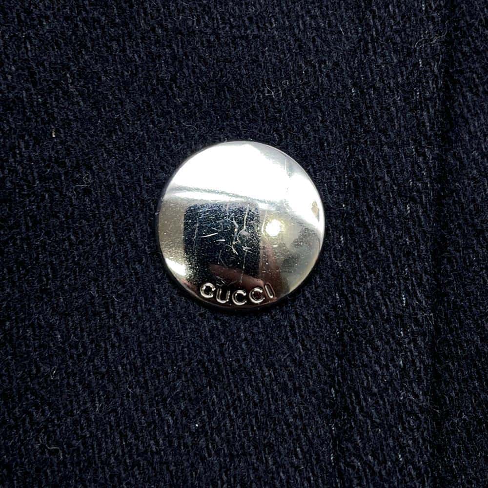GUCCI Bomber jacket with button detail Size 40 Black712880 Wool 100%