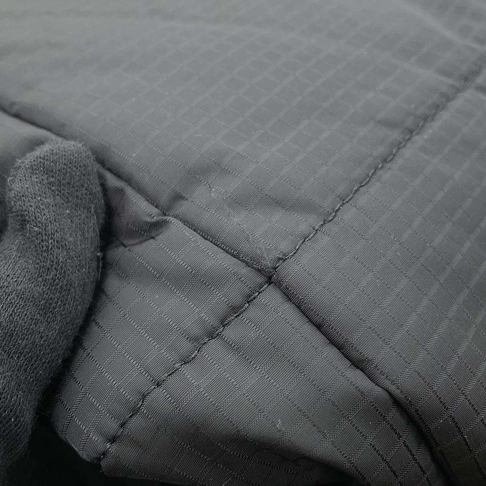 LOUIS VUITTON Short pillow puffer wrap coat Size 38 Black/Brown1AA8YC Nylon100% Leather