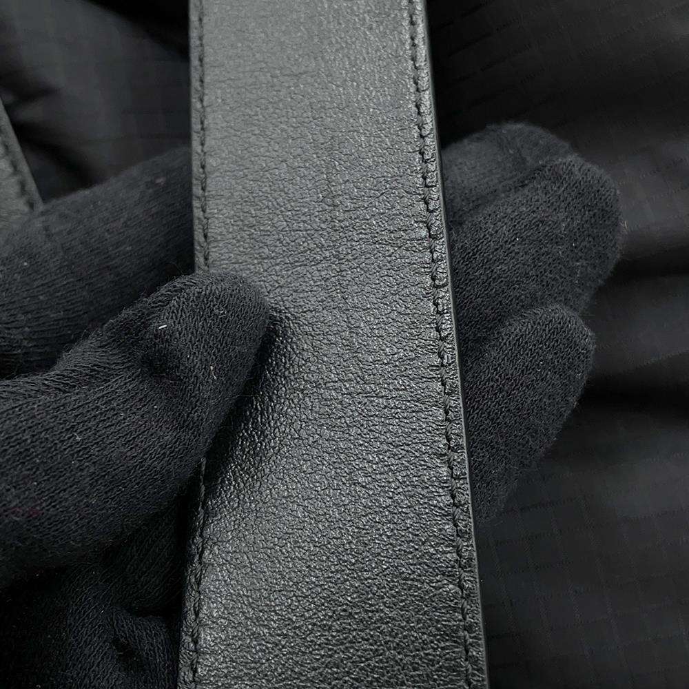 LOUIS VUITTON Short pillow puffer wrap coat Size 38 Black/Brown1AA8YC Nylon100% Leather