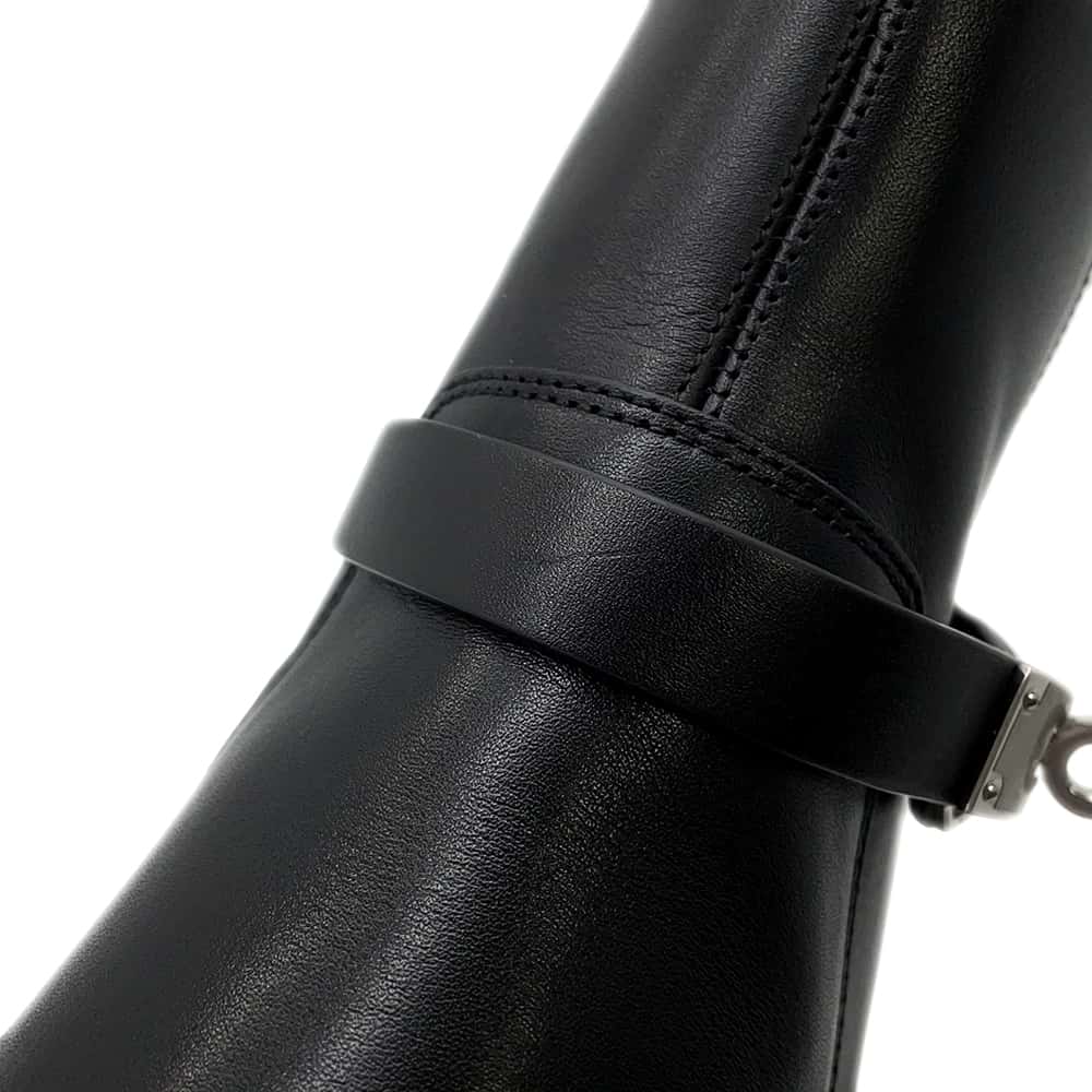HERMES Veo Boots Black Leather Size 39