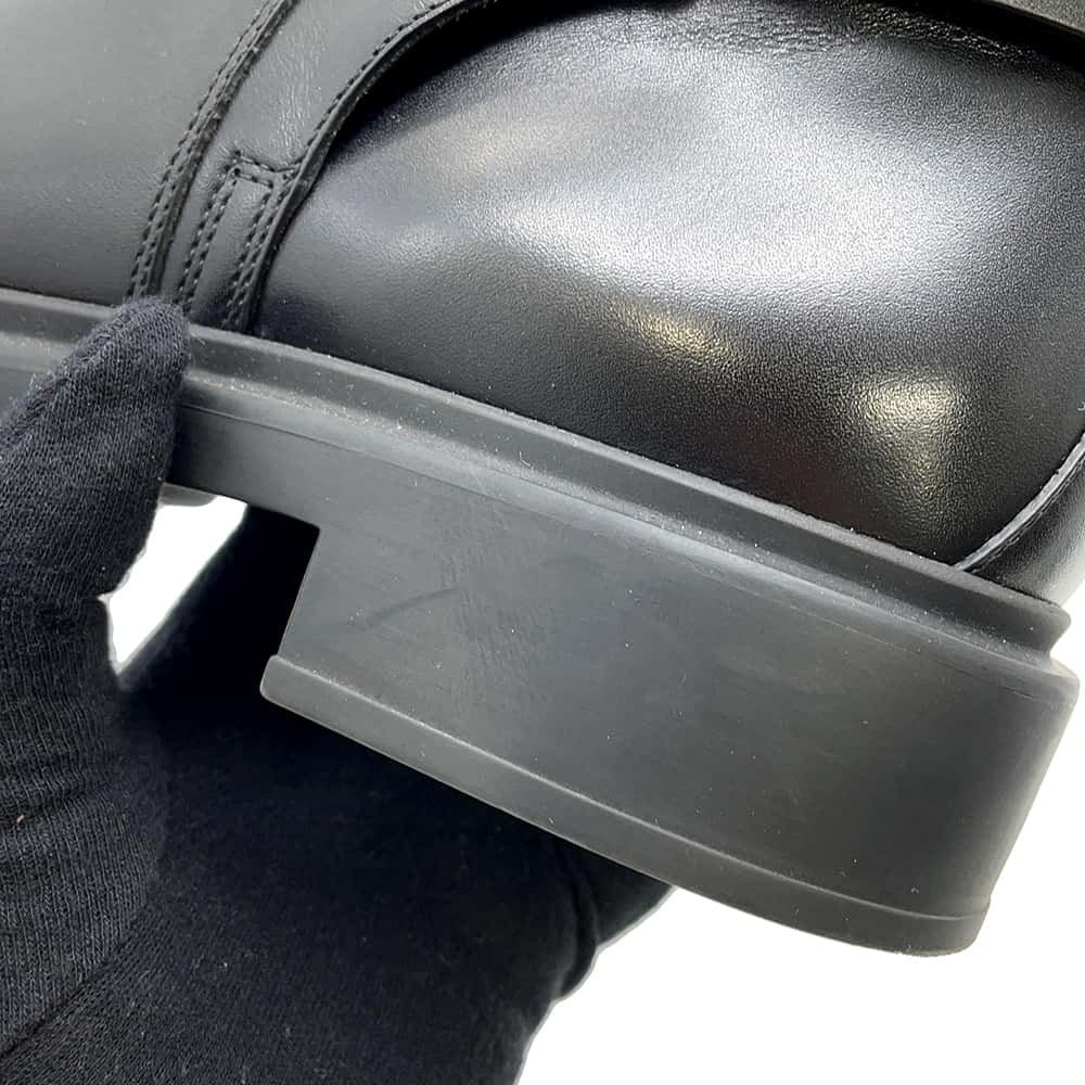 HERMES Veo Boots Black Leather Size 39