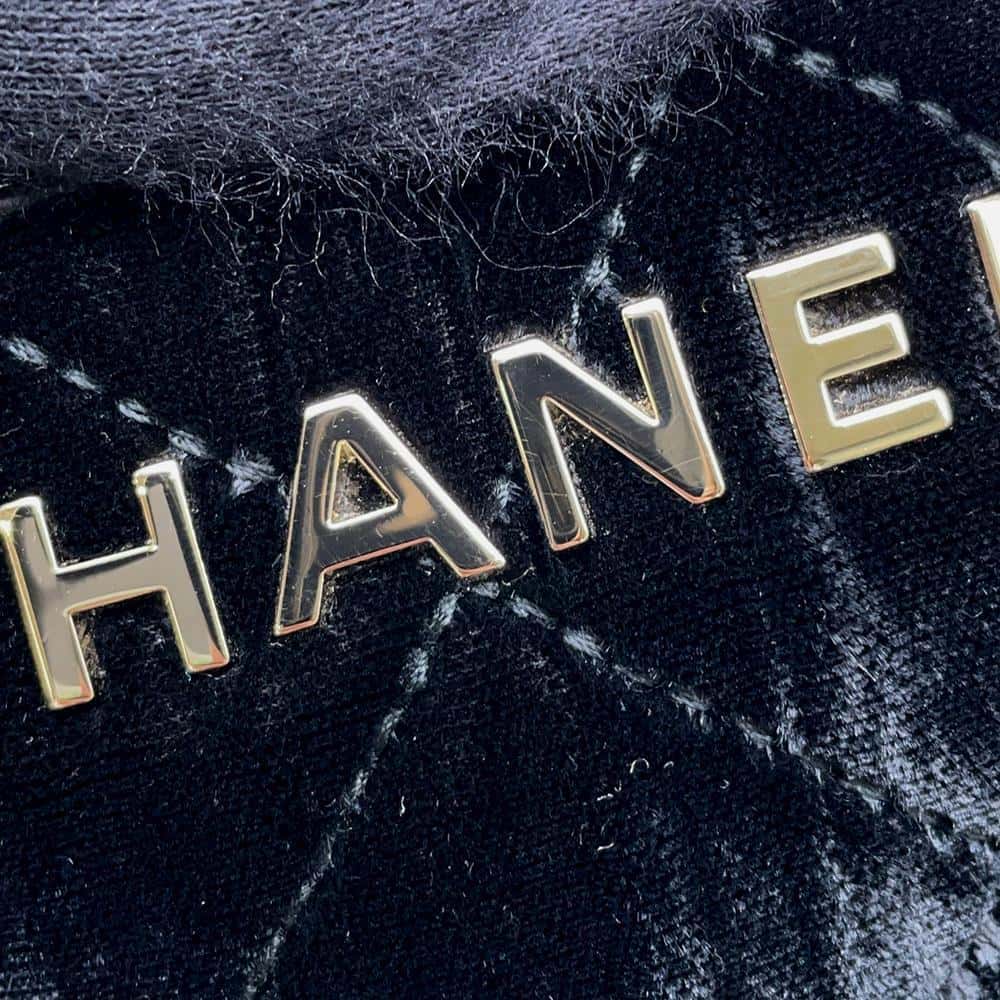 CHANEL Lace-up short boots BlackG45798 Velvet Calf Leather Size 37 1/2C