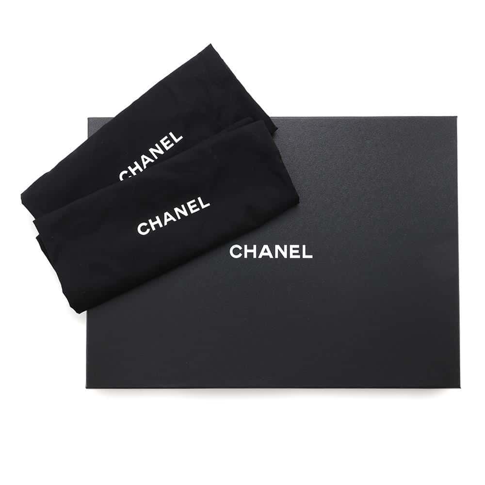 CHANEL Lace-up short boots BlackG45798 Velvet Calf Leather Size 37 1/2C