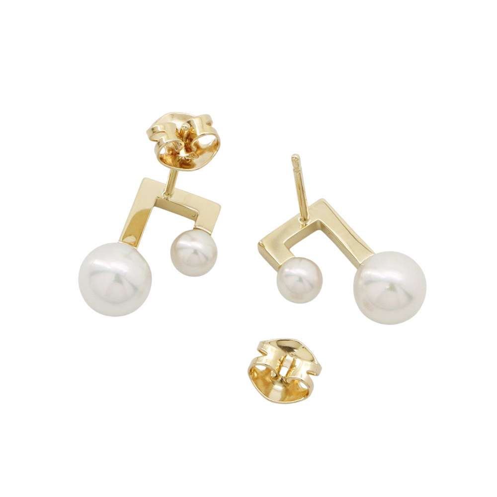 TASAKI Balance Note EarringsE-3980 18K Yellow Gold