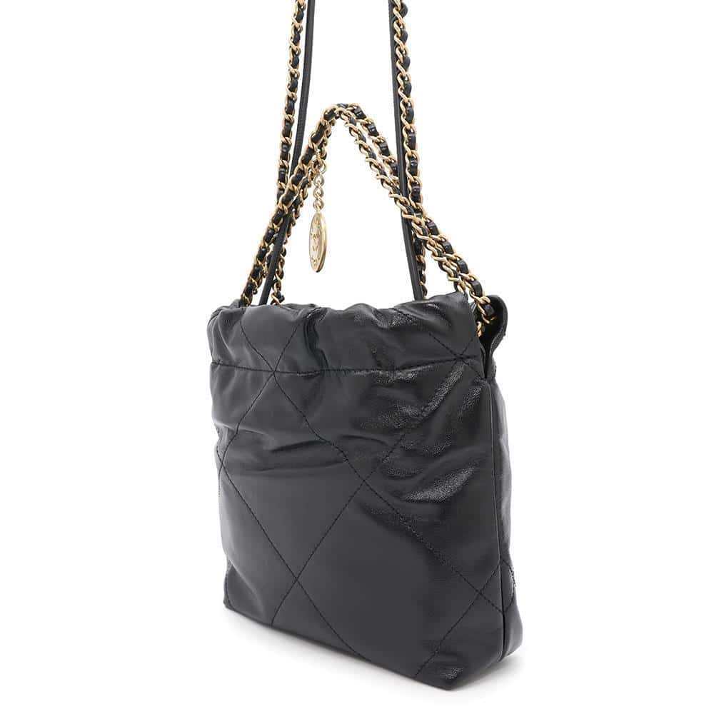 CHANEL CHANEL22 ChainShoulder Bag BlackAS3980 Leather Size Mini
