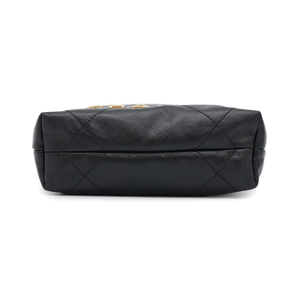 CHANEL CHANEL22 ChainShoulder Bag BlackAS3980 Leather Size Mini