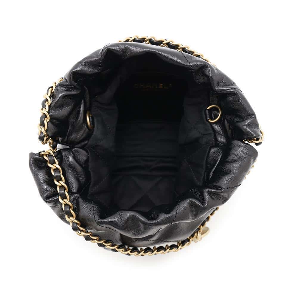CHANEL CHANEL22 ChainShoulder Bag BlackAS3980 Leather Size Mini