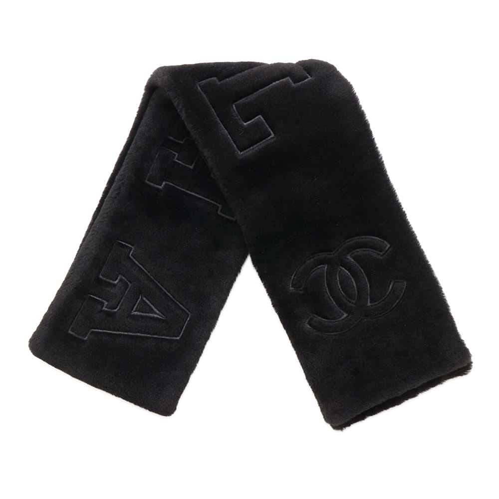 CHANEL Coco Neige Scarf BlackAAA430 Mouton100%