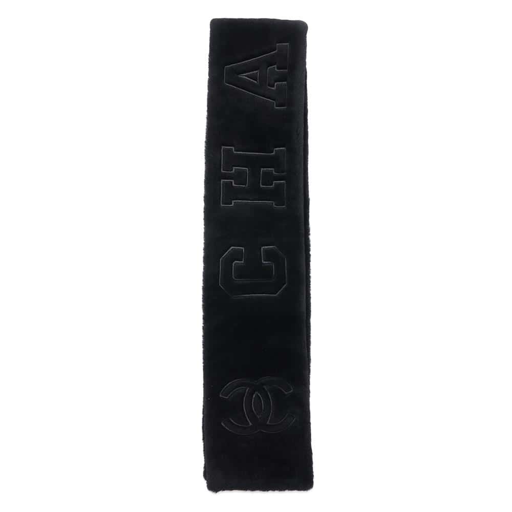 CHANEL Coco Neige Scarf BlackAAA430 Mouton100%