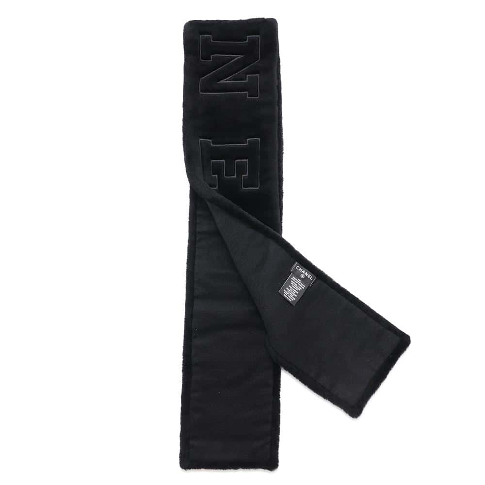 CHANEL Coco Neige Scarf BlackAAA430 Mouton100%