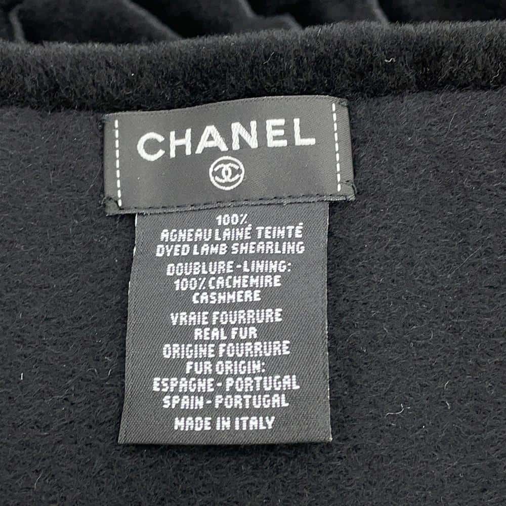 CHANEL Coco Neige Scarf BlackAAA430 Mouton100%