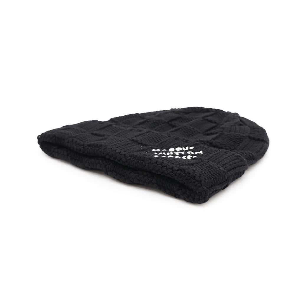 LOUIS VUITTON Beanie Damier Heritage Snug Size S BlackM92739 Wool 100%