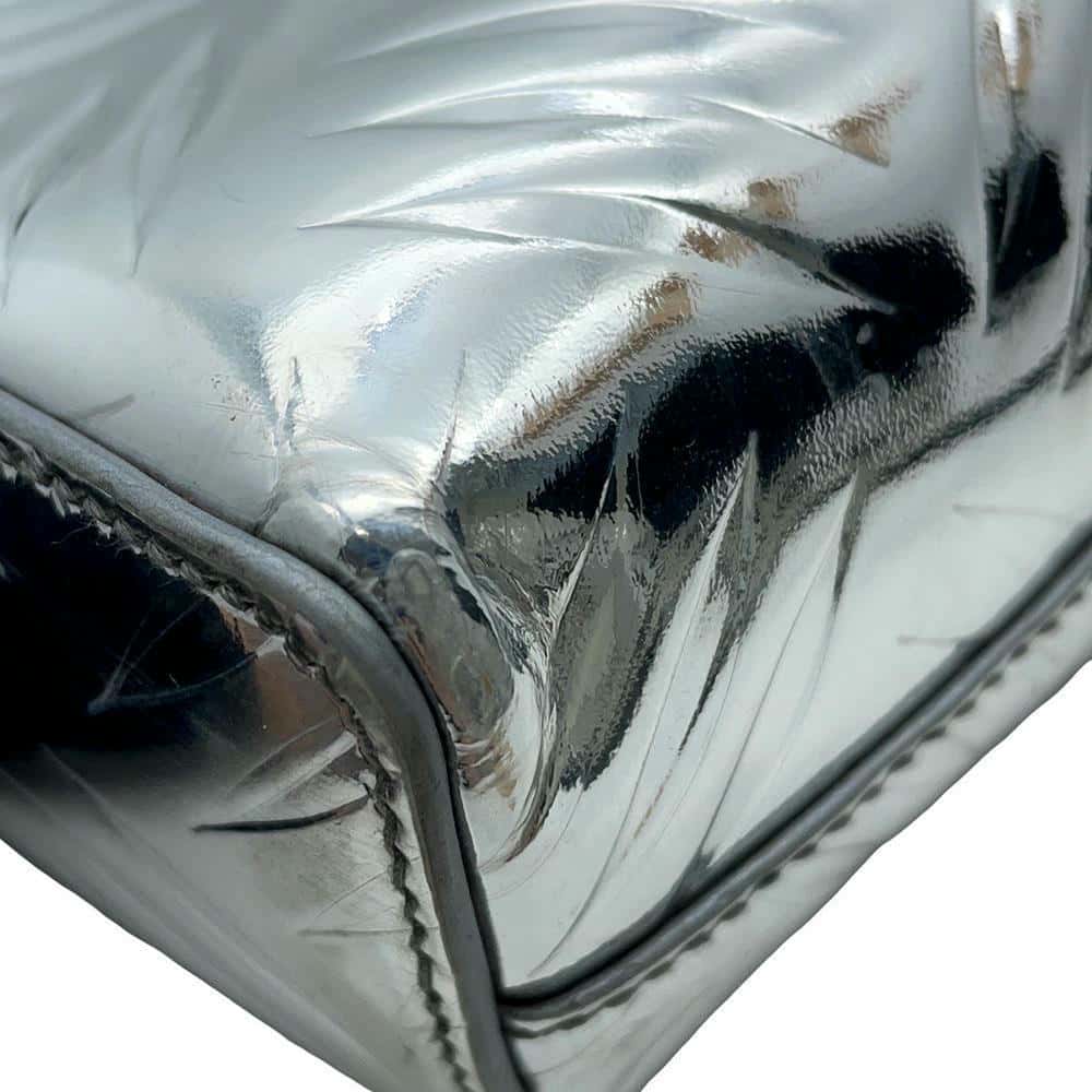 PRADA Tote Silver2VG113 BrushedLeather