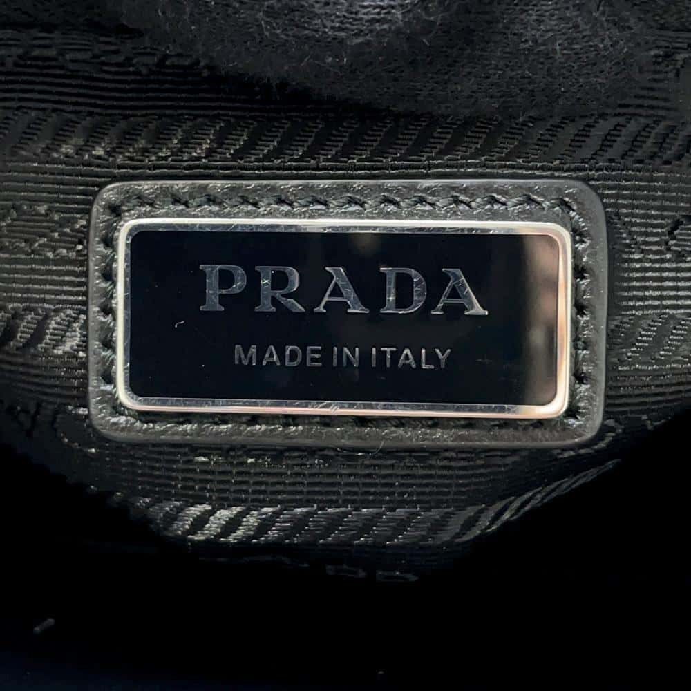 PRADA Tote Silver2VG113 BrushedLeather