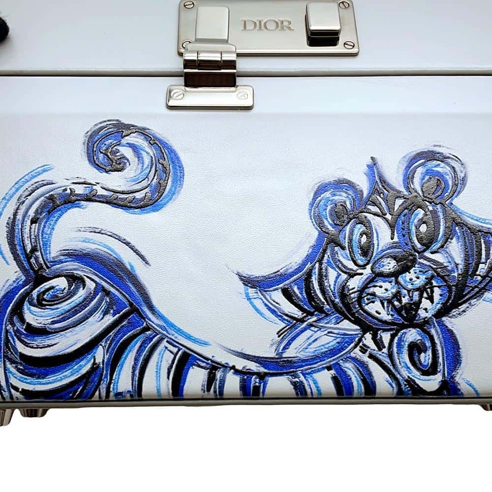 Dior Dior Padlock Dior Lock 2WAYBag Kenny Scharf Collaboration Gray/Blue1LXP0199UCK Leather