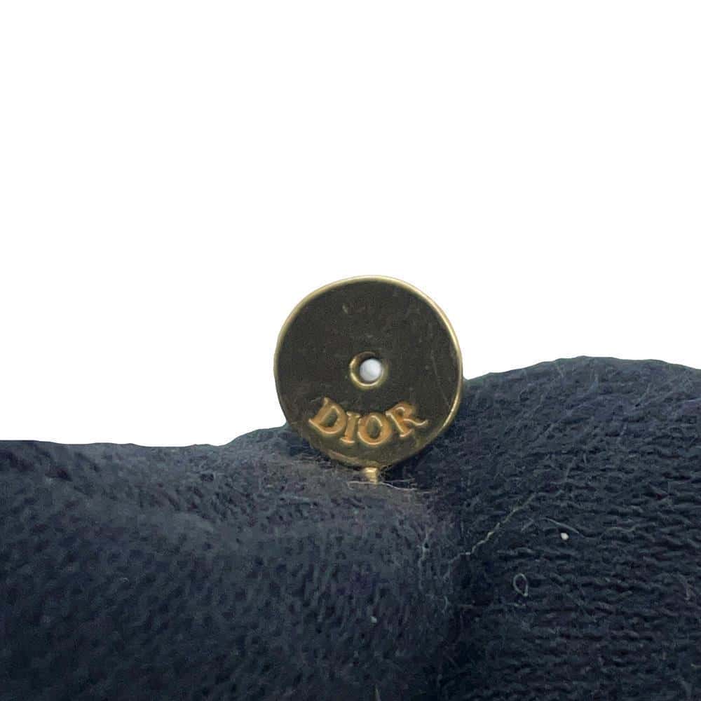 Dior Tribal earrings single Gold Metal Faux Pearl  Rhinestone