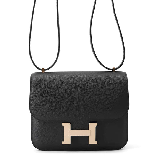 HERMES Constance 3 Miroir Black Epsom Size Mini