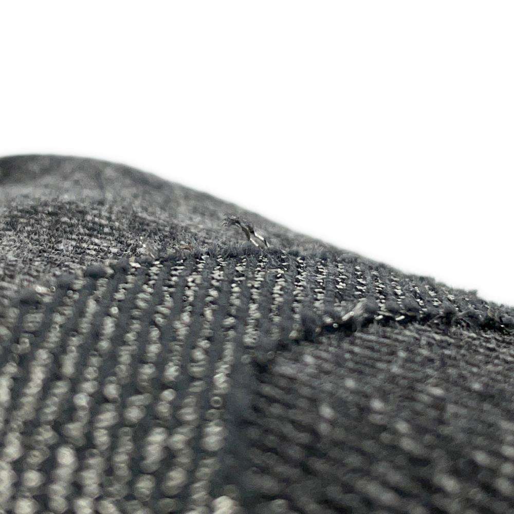 CHANEL COCO Button Denim Jacket Size 36 BlackP74033 Cotton 70% Viscose 18% Polyester 12%
