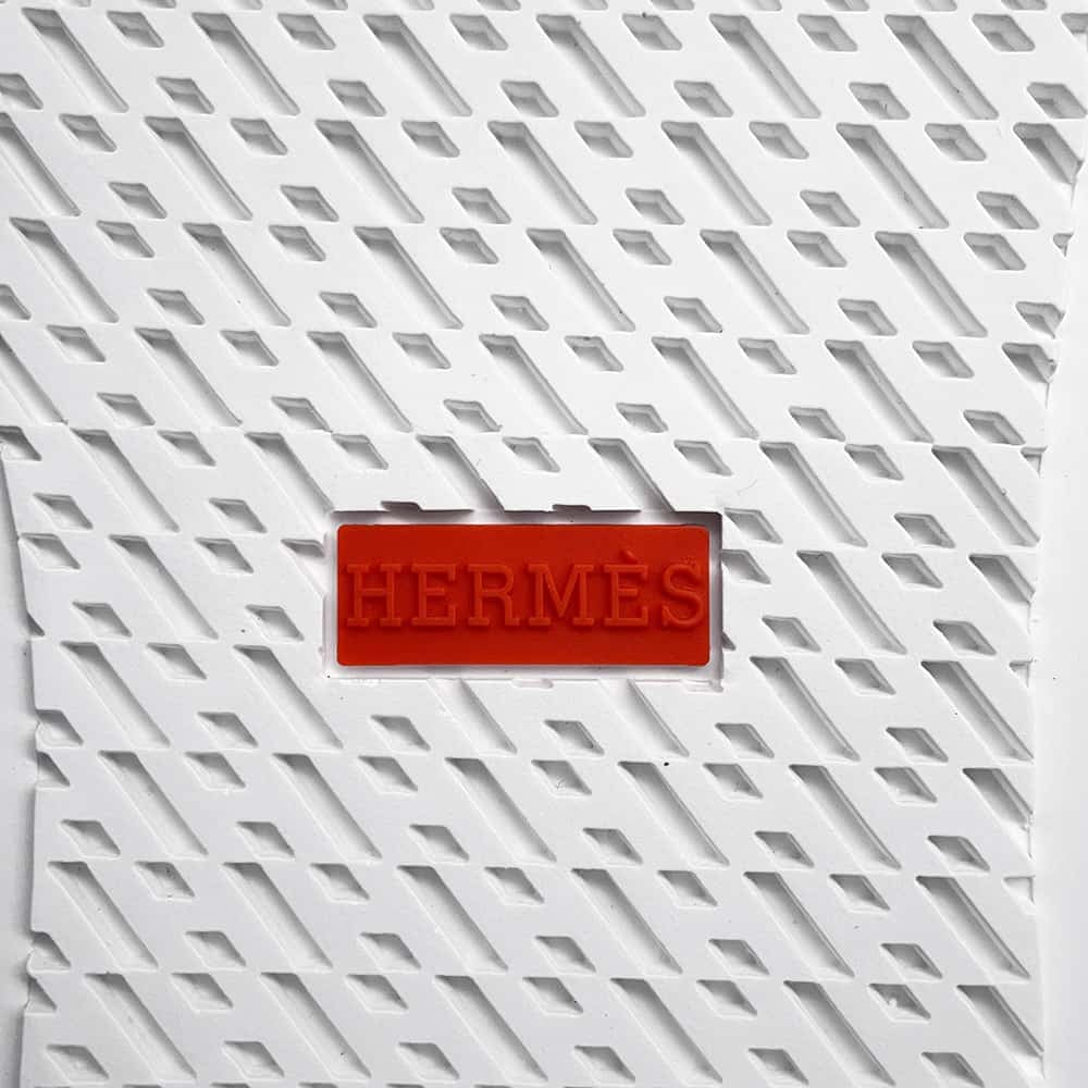 HERMES Sneakers 《Get》 PluNoir / WhiteH231724Z Toile H Leather Size 36