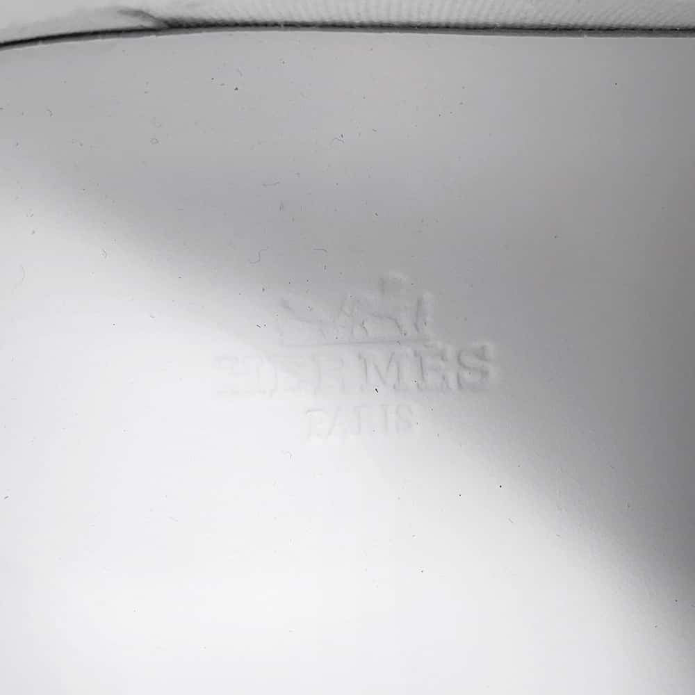 HERMES Sneakers 《Get》 PluNoir / WhiteH231724Z Toile H Leather Size 36