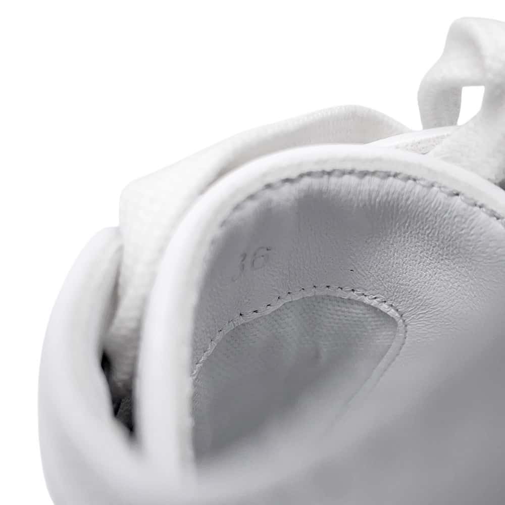 HERMES Sneakers 《Get》 PluNoir / WhiteH231724Z Toile H Leather Size 36