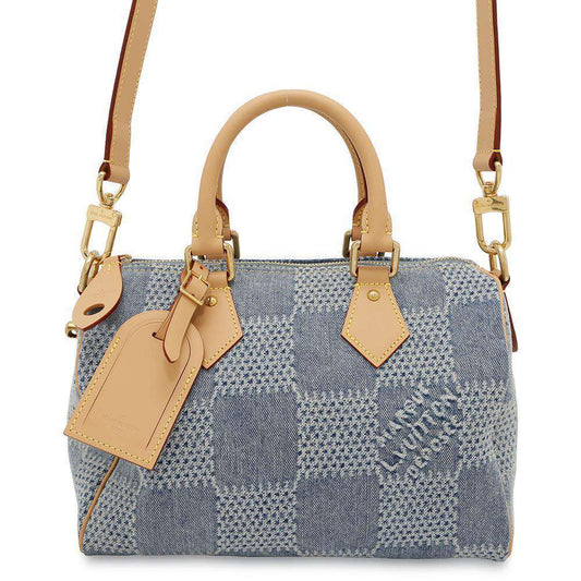LOUIS VUITTON Speedy Bandouliere BlueN40700 Damier・Denim Size 25