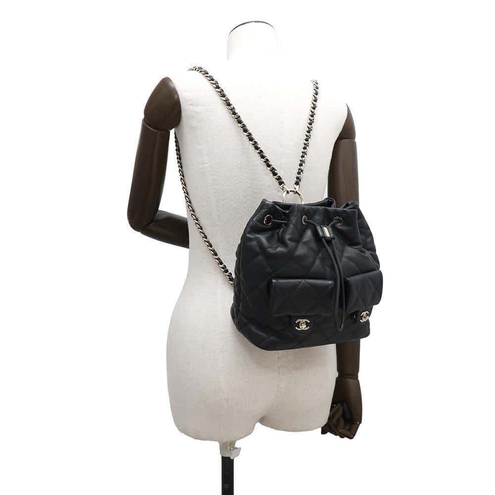 CHANEL Matelasse Backpack BlackAS4342 Lambskin