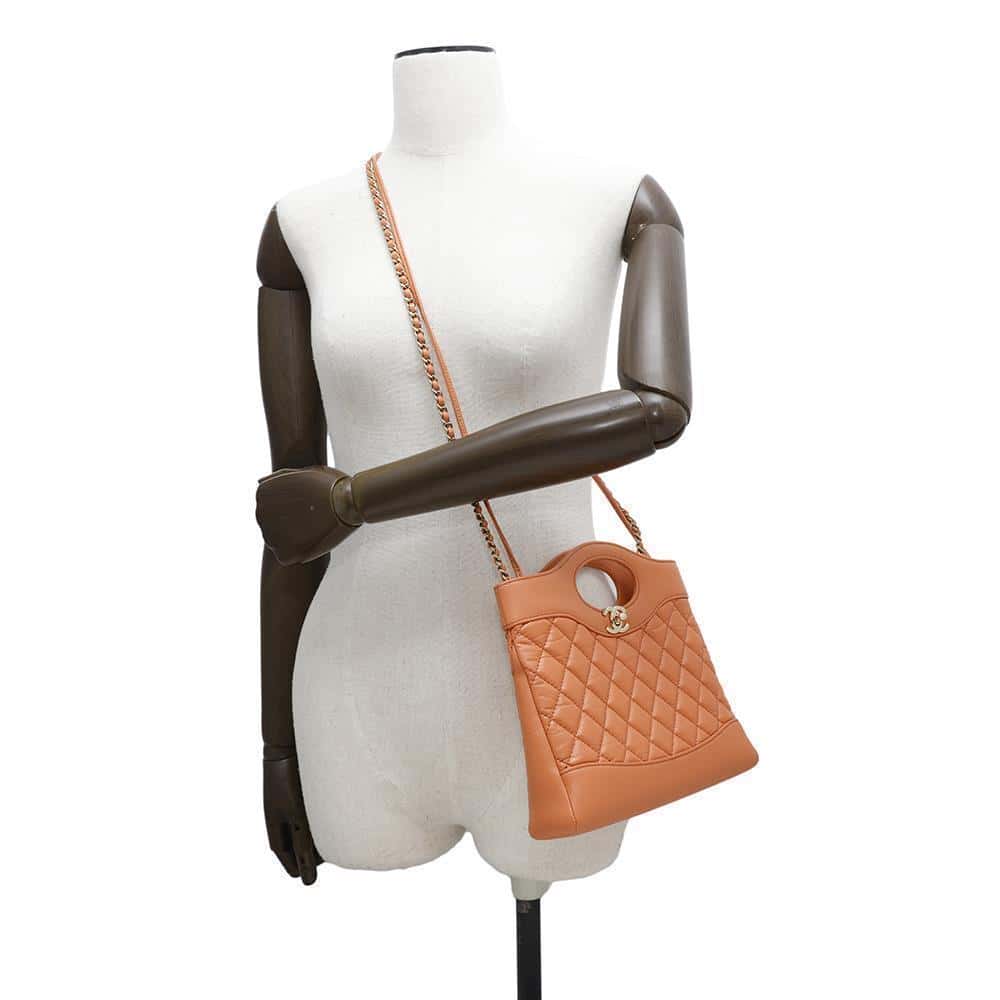 CHANEL CHANEL31 Mini Shopping Bag OrangeAS4133 Calf Leather Size Mini