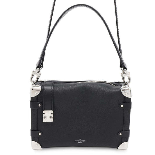 LOUIS VUITTON side trunk NoirM25160 Grained Calf Leather Size MM