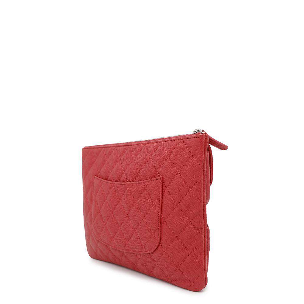 CHANEL Multi-pocket business bag Red Caviar Leather