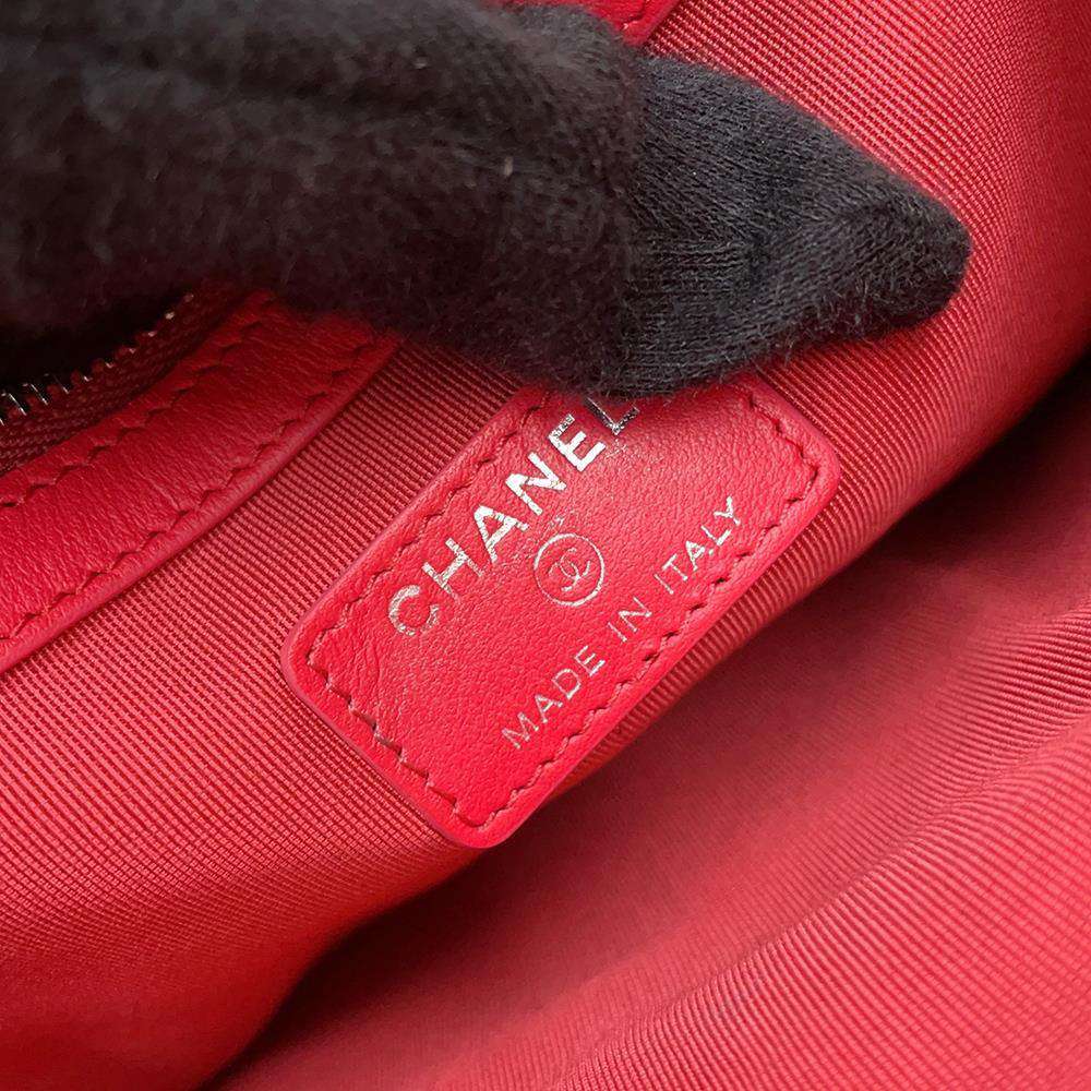 CHANEL Multi-pocket business bag Red Caviar Leather