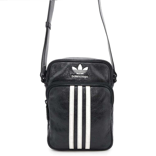 BALENCIAGA Adidas Collaboration Small Crossbody Black721850 Leather