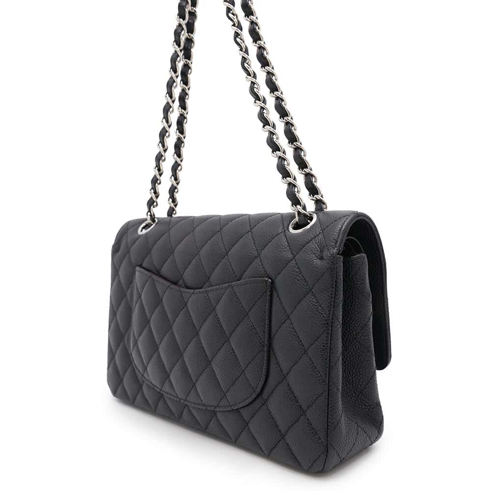 CHANEL Matelasse ChainShoulder Bag BlackA01112 Caviar Leather Size 25