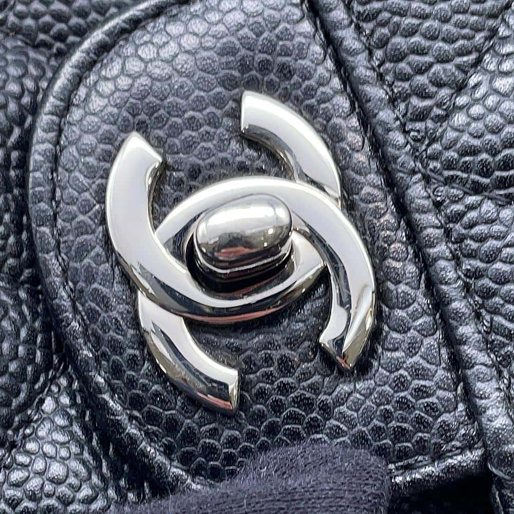 CHANEL Matelasse ChainShoulder Bag BlackA01112 Caviar Leather Size 25
