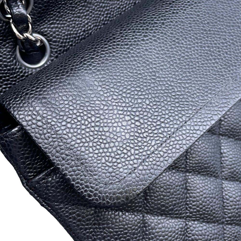 CHANEL Matelasse ChainShoulder Bag BlackA01112 Caviar Leather Size 25