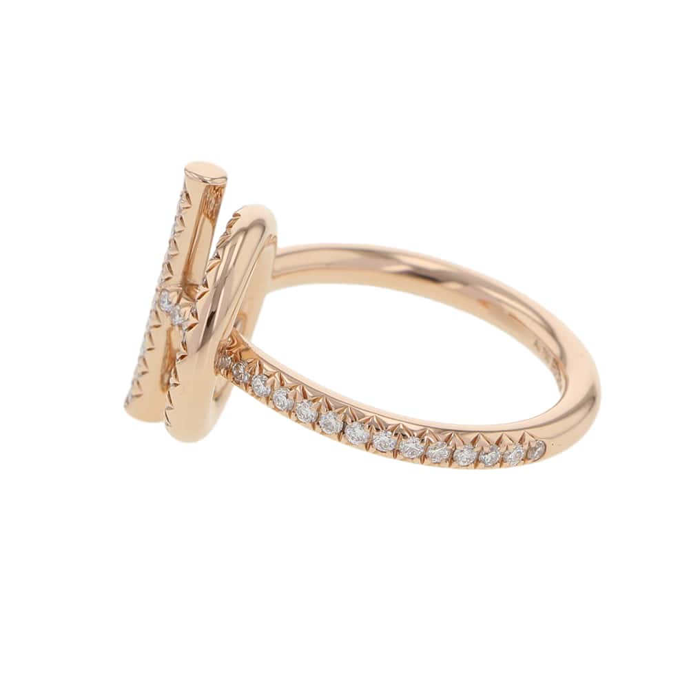 HERMES EchappeeRing Size SM/48/#8 18K Pink Gold