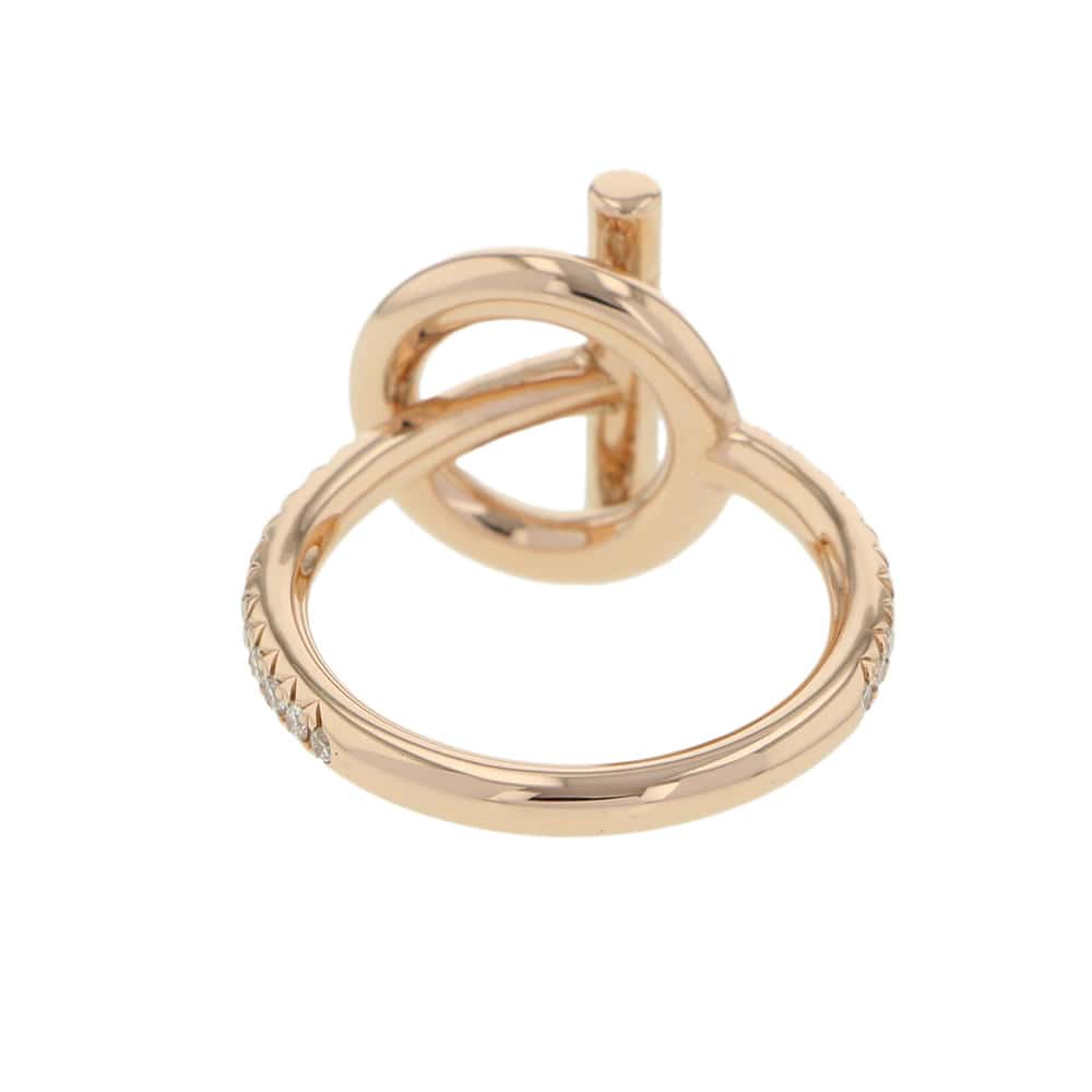 HERMES EchappeeRing Size SM/48/#8 18K Pink Gold
