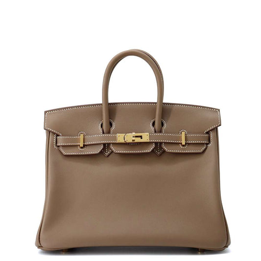 HERMES Birkin Etoupe Swift Leather Size 25