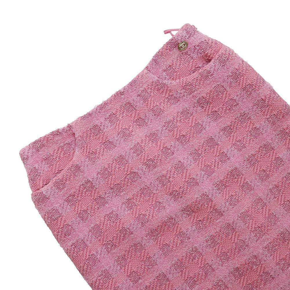 CHANEL Tweed Skirt Size 36 PinkP76729 Cotton73% Polyester23% Polyamide4%