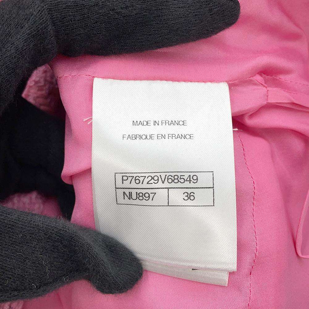 CHANEL Tweed Skirt Size 36 PinkP76729 Cotton73% Polyester23% Polyamide4%